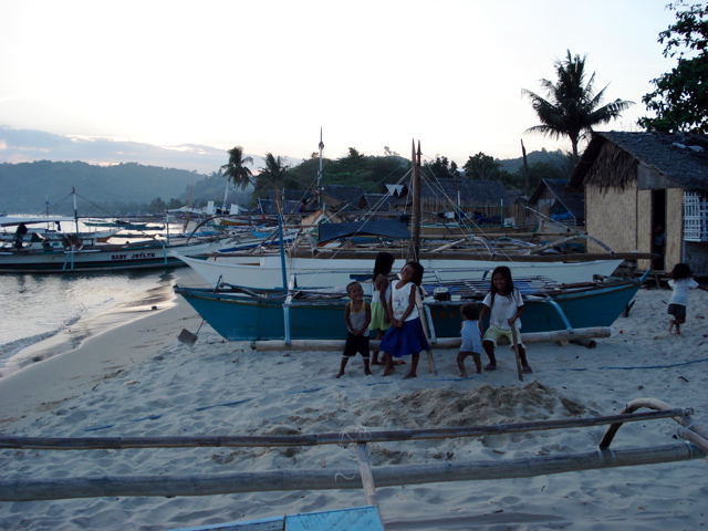 Sunset at Roxas on the way to El Nido