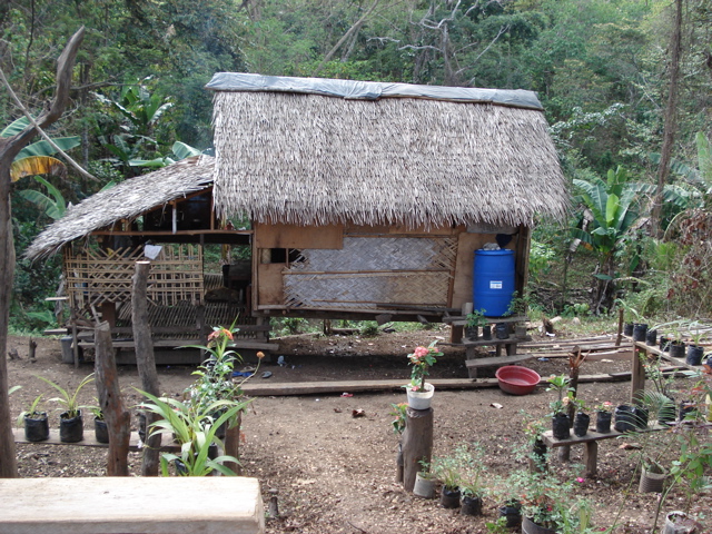 Crysle and her family have a new nipa hut