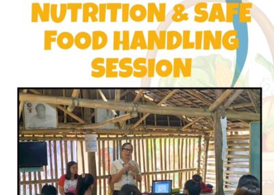 Children in Cagban Ibabaw Boracay receiving nutritious meals during the Rose CGI Weight of Life 2026 Supplementary Feeding Program.