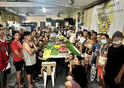 Children and families at Bahay Aruga receiving support from Rose CGI