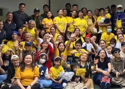 Children and families at Bahay Aruga receiving support from Rose CGI